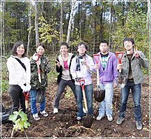 植樹祭の様子の写真